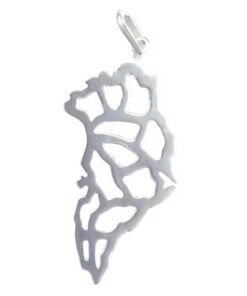 Kalaallit Nunaat / grønlandskort (sølv)